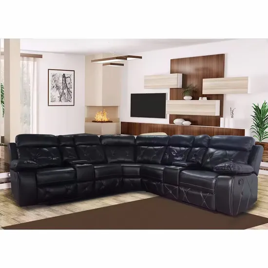 Huayang Sofa Set Functional Leather Sectionals Corner Sofa