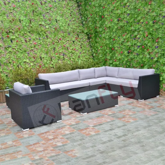 Rust Resistant Weather Resistant Modern Wicker Rattan Garden Sofas Outdoor Sectionals 