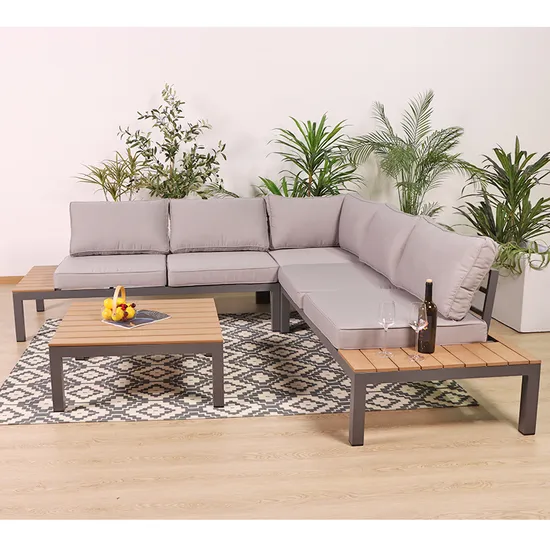 Aluminum Hotel/Garden/Patio Darwin Wrapped Paper/ Carton Box Sofa and Lounger Cheap Patio Sectionals 
