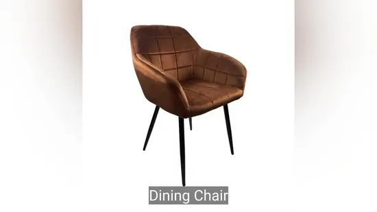 Nordic New Design Design Living Room Velvet Dining Chairs Withe Armrest 
