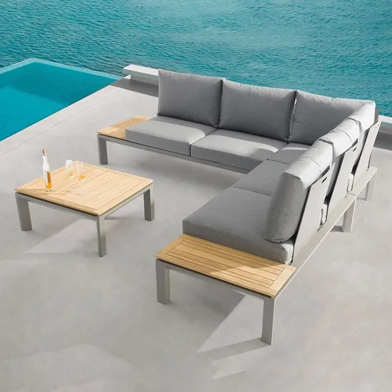 Cheap Large Steel Patio Garden Aluminum Outdoor Sofa Furniture Set Sectionals Thailand Sale Modern 