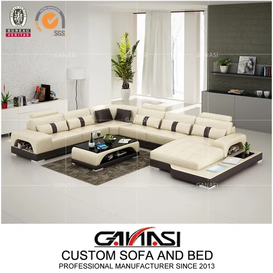 Durable Leather Latest Sofa Set Designs Sleeper Sofa 