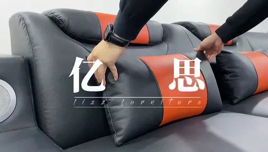 Black Loveseat Sofa LED Option Different Colors 