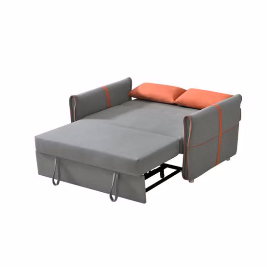Modern Design Apartment Furniture Functional Fabric Folding Sleeping Sleeper Sofa Bed Living Room Wooden Frame Sofa Cum Bed with Storage