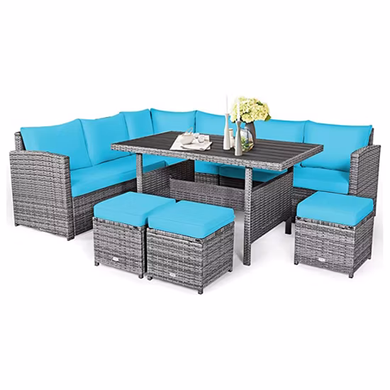 All Iron Sectional Sofa Four Piece Set