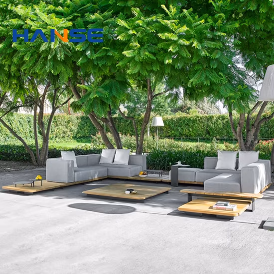 Italy Design Outdoor Furniture Large Sofas Sectionals Garden Teak Lounge Sofa Set
