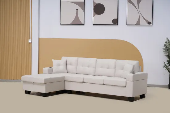 Modern L Shape Sofa with Reversible Chaise for Personalized Living Room Spaces 
