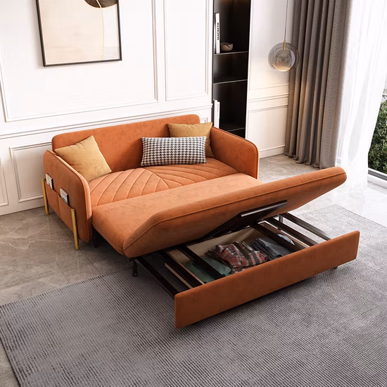 Multiply Function Divan Sleeper Living Room Fabric Folding Sofa Bed