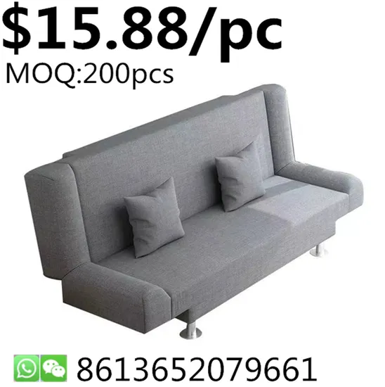 Cheap Soft Leather Fabric Velvet Living Room Foldable Sleeper Sofa 