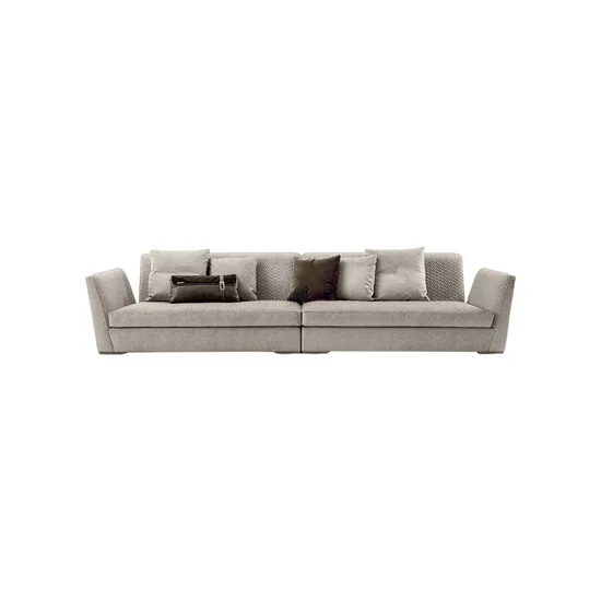 Italian Fabric Modular Sofa Set for Modern Home Living Room Luxury Hotel Reception Sectional Couches for Apartment 