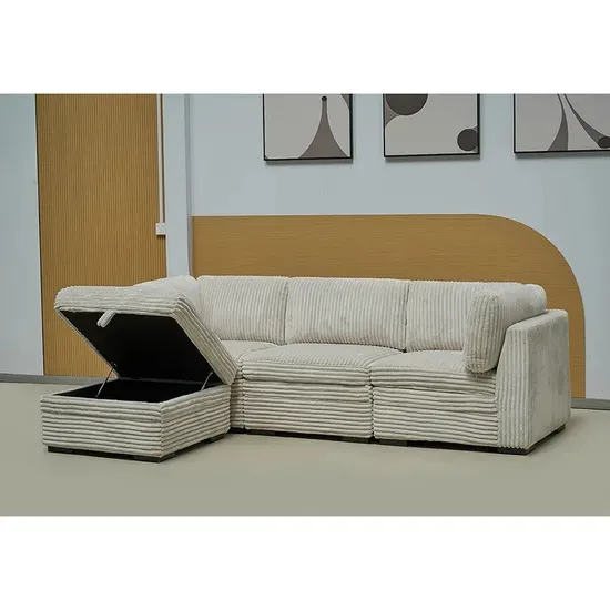 Huayang Smart Modular Style Fabric Grey Color Sleeper Sofas 