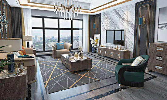 Modern Sofa Set Furniture Sectionals Living Room PU Leather Sofa 