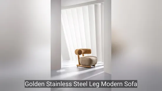 Golden Stainless Steel Leg Modern Sofa Single Couch Upholstery Fabric Leisure Chair in Livingroom Bed Room Hotel Lobby Home Furniture 